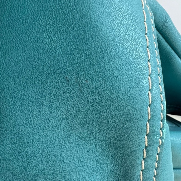 Coach Ergo Kiss Lock Teal Hobo - Picture 8 of 11